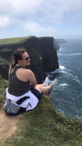 Kelsey, Northern Arizona University Alumni, at the Cliffs of Moher