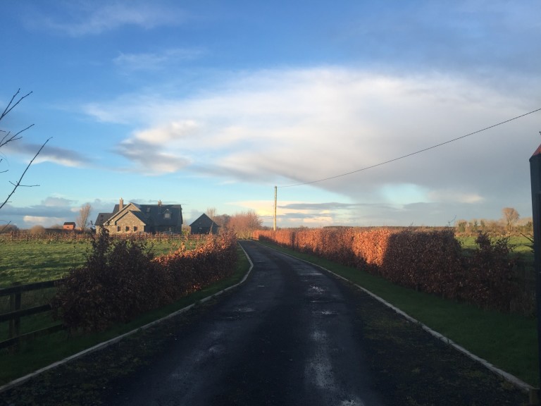 house on a county road in ireland