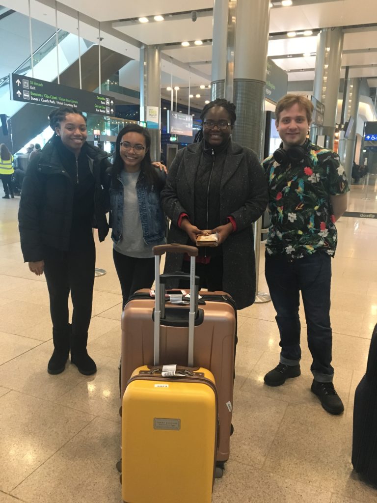 Meeting students at Dublin airport