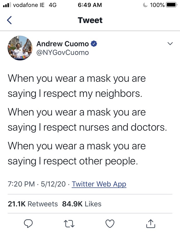 Tweet about respect