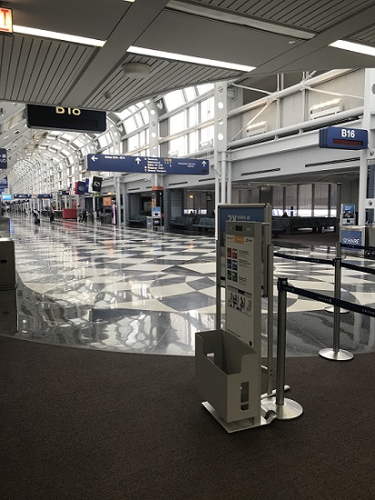 Empty gate in Chicago, ORD