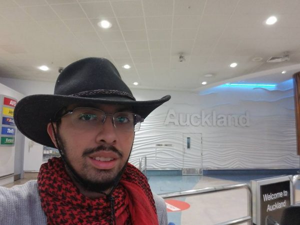 New Zealand student at Auckland Airport