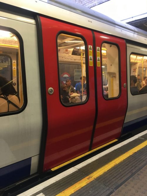 Picture of the tube in London A tube car in London
